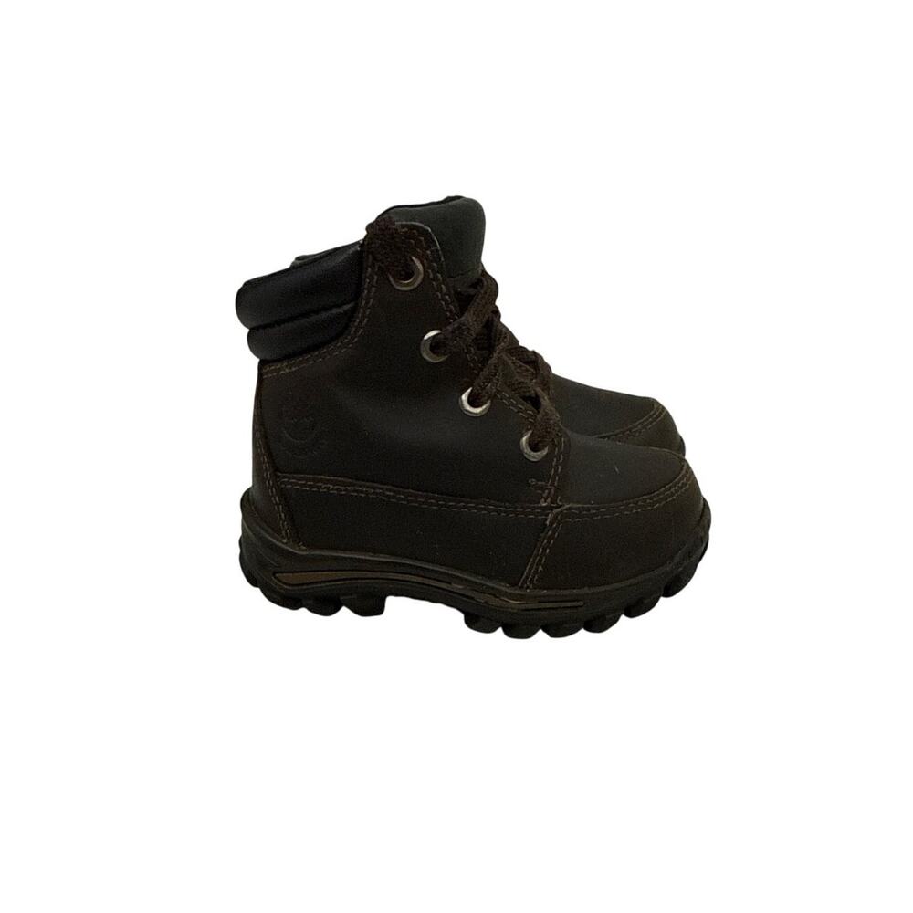 Timberland Shoes Brown Leather Side Zip Classic Work Boots Toddler Size 6